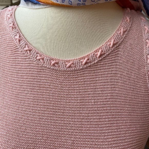 WHBM Elegant Knitted Peach Sz Small Tunic - Picture 2 of 4